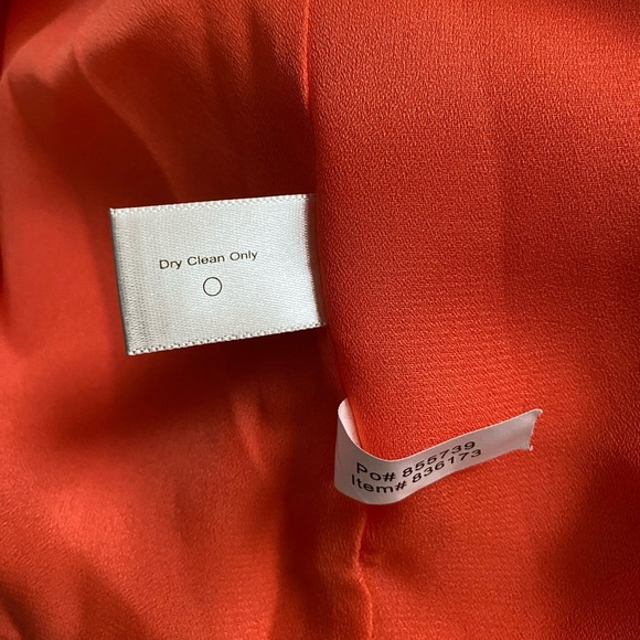 BOSTON PROPER  Coral Tie Front Sleeveless V-Neck Cocktail Party Mini Dress Sz 4 - Picture 9 of 9